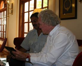 Your Webmaster and Guide Discussing McLeod Log Entries, November 8, 2011 (Source Webmaster)